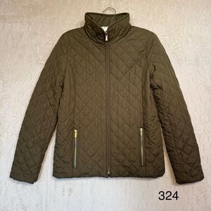 J. CREW Factory‎ Quilted Green Jacket Barn Coat XS Zip Womens